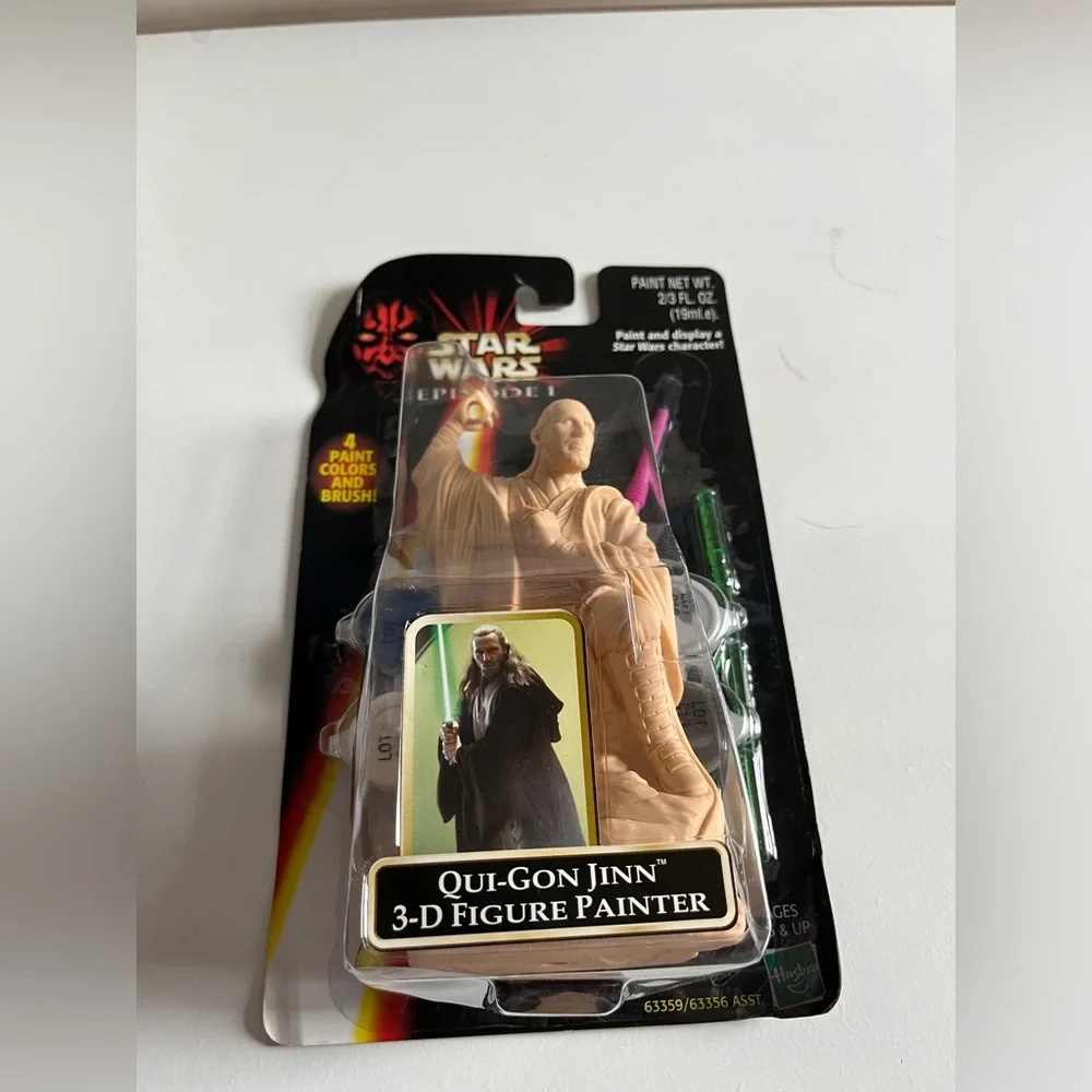 New Vintage 1998 Star Wars Episode 1 QUI-GONJINN 3-D Figure Painter Hasbro